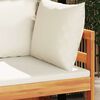 vidaXL Salon de jardin 2 pcs avec coussins blanc cr&egrave;me Bois d'acacia