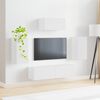 vidaXL Ensemble meuble TV Montage mural 3 pcs Blanc Bois d'ing&eacute;nierie