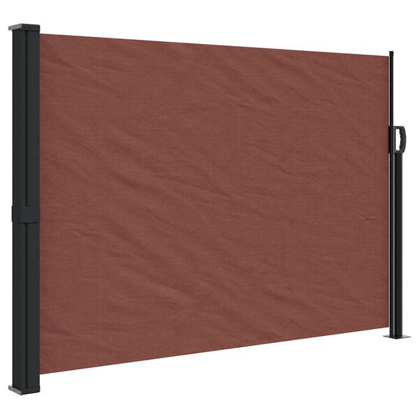 vidaXL Auvent lat&eacute;ral r&eacute;tractable marron 140x500 cm