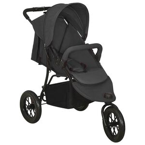 vidaXL Poussette pour b&eacute;b&eacute; Anthracite Acier