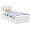 vidaXL Cadre de lit Blanc 100 x 200 cm Bois d'ing&eacute;nierie