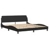 vidaXL Cadre de lit sans matelas Hvar noir 180x200 cm similicuir