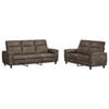 vidaXL Ensemble de Canap&eacute;s 2 pcs Gris fonc&eacute; Simili daim