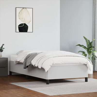 vidaXL Cadre de lit sans matelas blanc 100x200 cm similicuir