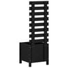 vidaXL Jardinière avec support noir 39x39,5x114 cm bois de pin massif