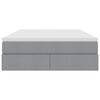 vidaXL Lit avec rangement et matelas Gris clair 140 x 200 cm Polyester