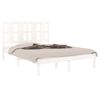vidaXL Cadre de lit sans matelas blanc 120x190 cm bois massif