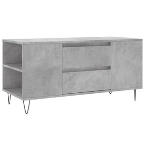 vidaXL Table basse gris b&eacute;ton 102x44,5x50 cm bois d'ing&eacute;nierie