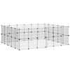 vidaXL Cage animaux de compagnie &agrave; 44 panneaux et porte Noir 35x35 cm