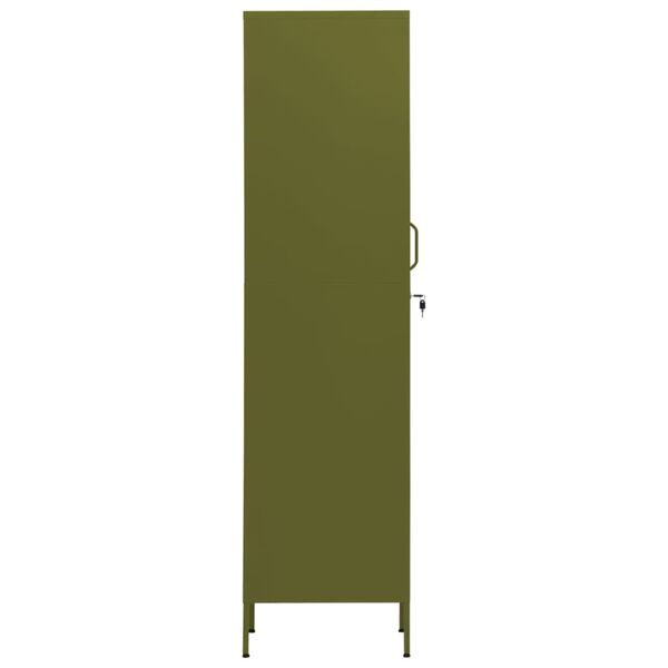 vidaXL Armoire à casiers Vert olive 35x46x180 cm Acier