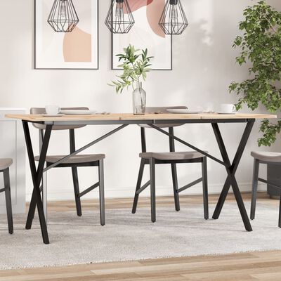 vidaXL Pieds de table à manger cadre en X 120x60x73 cm fonte