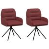 vidaXL Chaises de salle &agrave; manger pivotantes 2 pc Simili cuir Bordeaux