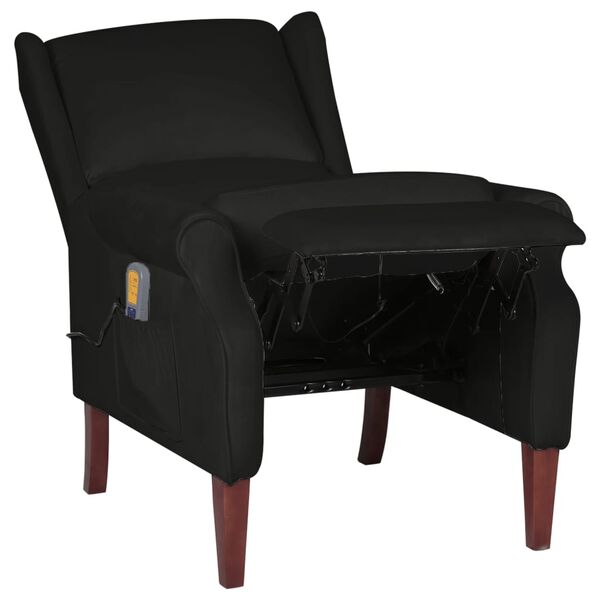 vidaXL Fauteuil de massage inclinable Noir Velours