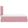 vidaXL Cadre de lit ottoman avec matelas rose 120x190 cm velours