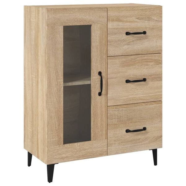 vidaXL Buffet ch&ecirc;ne sonoma 69,5x34x90 cm bois d'ing&eacute;nierie