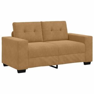 vidaXL Canap&eacute; deux places Marron 160 cm Velours