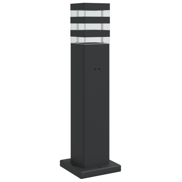 vidaXL Lampadaire d'ext&eacute;rieur avec sortie noir 50 cm aluminium