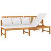 vidaxL Lit de jour avec coussin cr&egrave;me 200x60x75cm Bois d'acacia solide