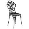 vidaXL Chaises de bistro lot de 2 Aluminium coulé Noir