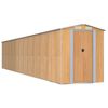 vidaXL Abri de jardin Marron clair 192x1021x223 cm M&eacute;tal galvanis&eacute;