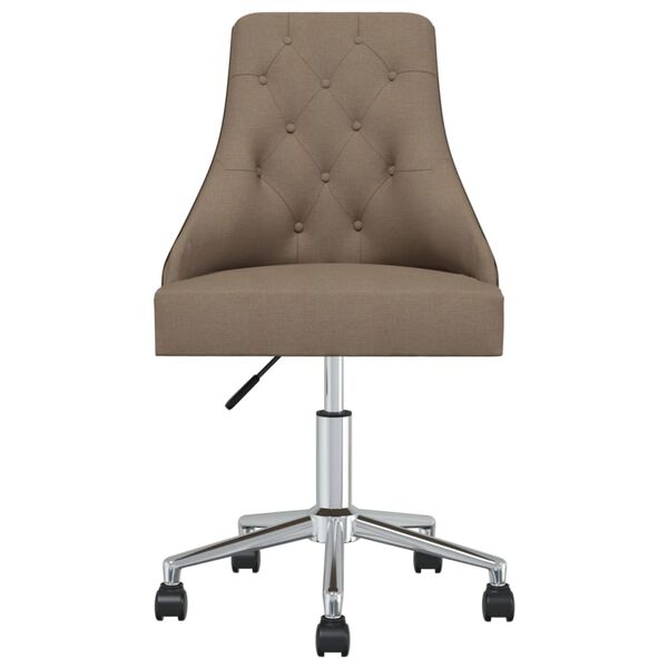 vidaXL Chaises pivotantes &agrave; manger lot de 2 taupe tissu