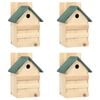 vidaXL Nichoirs 4 pcs 23x19x33 cm Bois de sapin