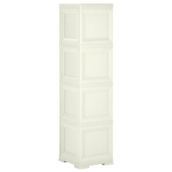 vidaXL Armoire plastique 40x43x164 cm design bois glace &agrave; la vanille