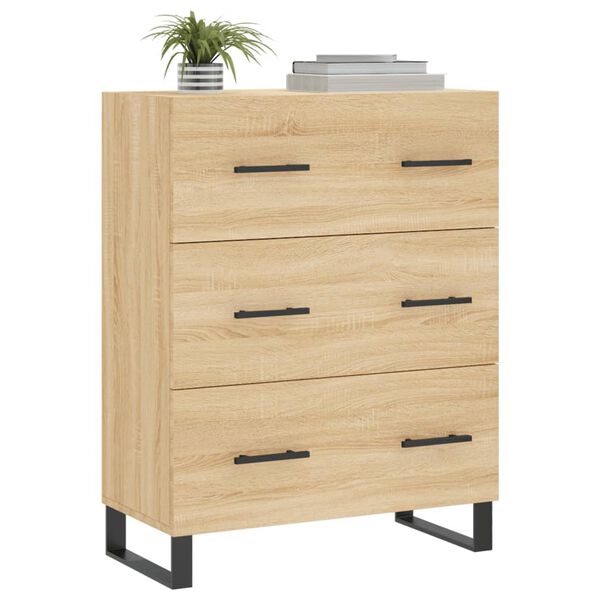 vidaXL Buffet ch&ecirc;ne sonoma 69,5x34x90 cm bois d'ing&eacute;nierie