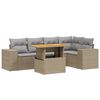 vidaXL Salon de jardin avec coussins 6 pcs beige r&eacute;sine tress&eacute;e
