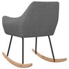 vidaXL Chaise &agrave; bascule Gris fonc&eacute; Tissu