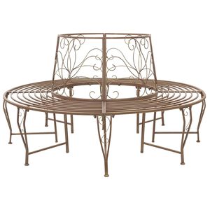 vidaXL Banc d'Arbre 8-Nombre de places &Oslash; 160 x 89 cm Acier