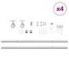 vidaXL Kit fixation porte coulissante 366 cm Acier inoxydable Argent&eacute;
