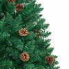 vidaXL Sapin de No&euml;l mince Vert 210 cm PVC et bois de pin massif