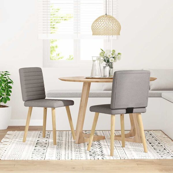 vidaXL Chaises à manger lot de 2 taupe tissu