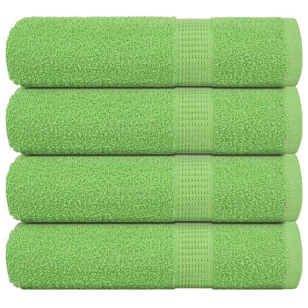 vidaXL Essuie-mains FROGN 4 pcs vert pomme 50x100 cm 360 g/m&sup2;