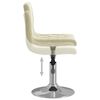 vidaXL Chaise pivotante de salle &agrave; manger Cr&egrave;me Velours