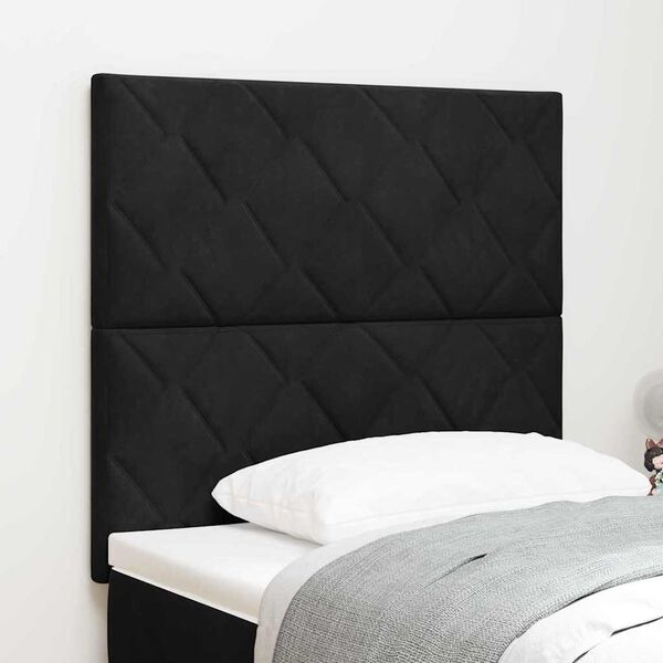 vidaXL T&ecirc;te de lit LED avec t&ecirc;te de lit Noir 100 cm Cuir synth&eacute;tique