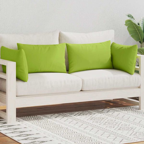 vidaXL Oreiller d'ext&eacute;rieur lot de 4 60 x 40 cm Vert pomme