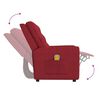 vidaXL Fauteuil de massage inclinable à 2 places rouge bordeaux tissu