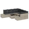 vidaXL Ensemble de canap&eacute; de jardin 9 pc Gris clair et gris fonc&eacute;