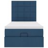 VidaXL Cadre de lit ottoman avec matelas bleu 80x200 cm tissu
