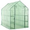 vidaXL Serre de plain-pied avec 12 &eacute;tag&egrave;res Acier 143x214x196 cm