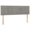 vidaXL Sommier &agrave; lattes de lit et matelas Gris clair 140x200cm Velours