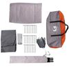 vidaXL Tente familiale tunnel 10 personnes gris et orange imperméable