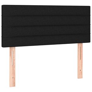 vidaXL T&ecirc;te de lit Noir 100x5x78/88 cm Tissu