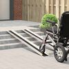 vidaXL Rampe pour fauteuil roulant 270 kg 2 pcs Noir Aluminium