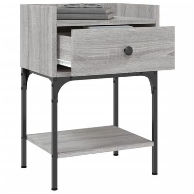 vidaXL Table de chevet sonoma gris 40,5x31x60 cm bois d'ingénierie