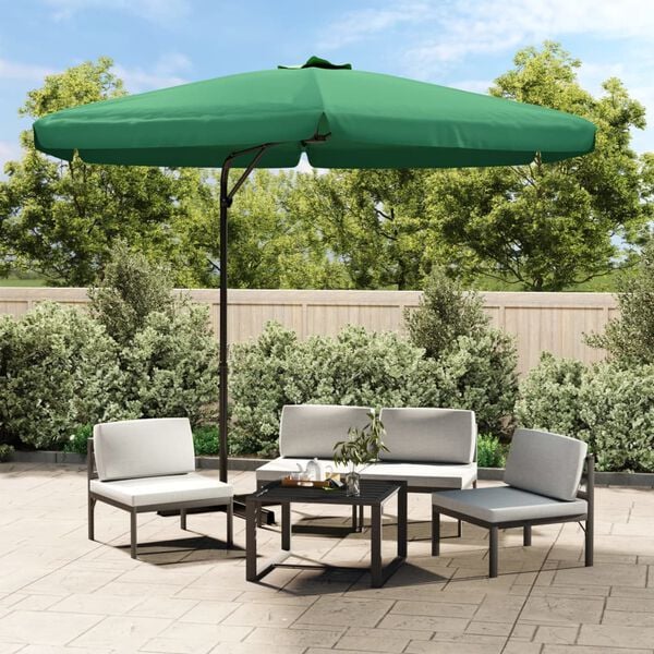 vidaXL Parasol d'ext&eacute;rieur avec m&acirc;t en acier 300 cm vert