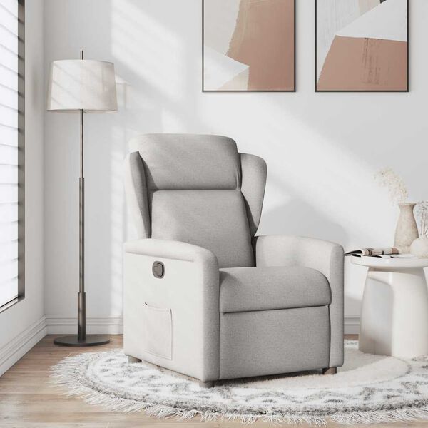 vidaXL Fauteuil inclinable gris nuage tissu