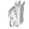 vidaXL D&eacute;coration murale en forme de t&ecirc;te de cheval Aluminium Argent&eacute;